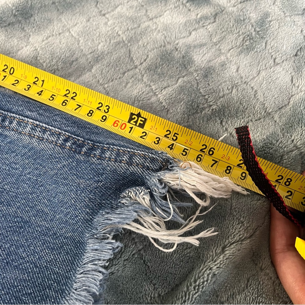 We The Free Light Blue Frayed Wide Leg‎ Jeans - Picture 3 of 9